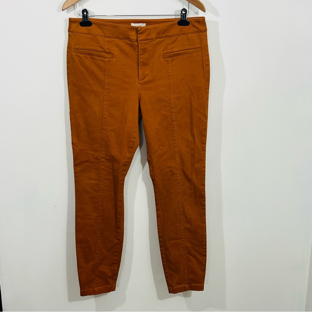 LOFT Ankle Crop Pants in Rust